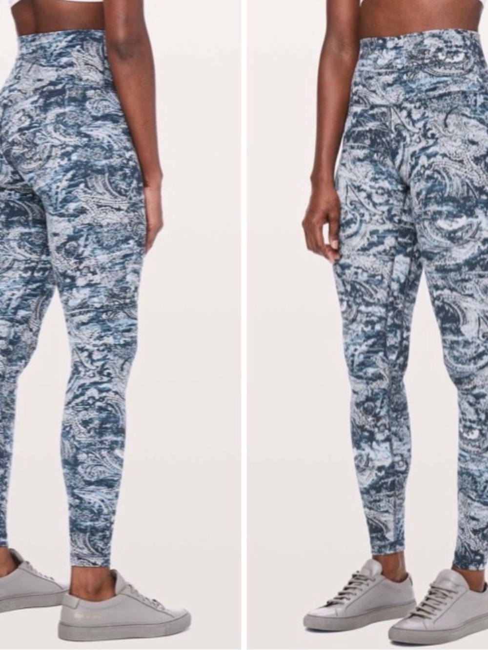 Lululemon Align Pants in a “Paisley Glaze Multi Blue/White” print